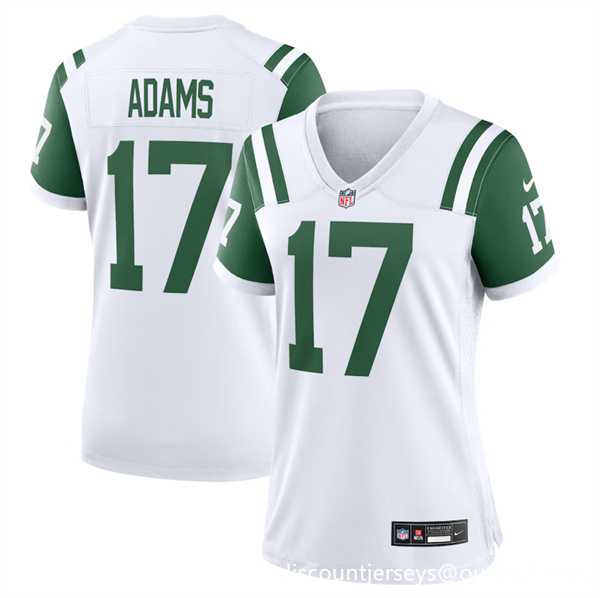 Women%27s New York Jets #17 Davante Adams White Classic Alternate Stitched Jersey Dzhi